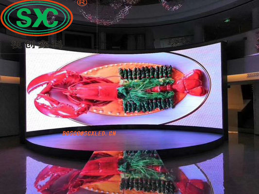 Buen precio SMD pantalla LED de publicidad curvada de 3,91 mm de anchura de píxeles 25 Wattled pantalla de publicidad comercial en línea
