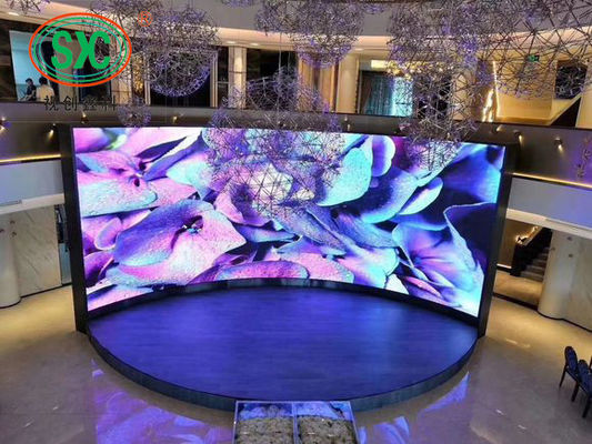 Buen precio P4.81 tamaño de alta resolución a todo color curvado prenda impermeable del módulo de la pantalla LED 250mm*250m m en línea