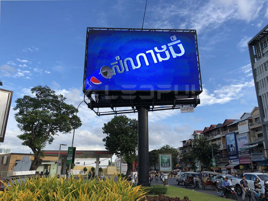 P10 fijo SMD2121 LED de color completo exterior de aluminio fundido a presión de 16 bits Niveles de escala de grises