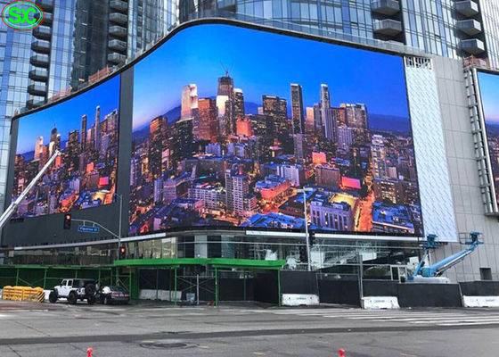 Buen precio La pantalla llevada más grande SMD LED liendres al aire libre de la pantalla de P6 P10 de los altos artesona la publicidad en línea