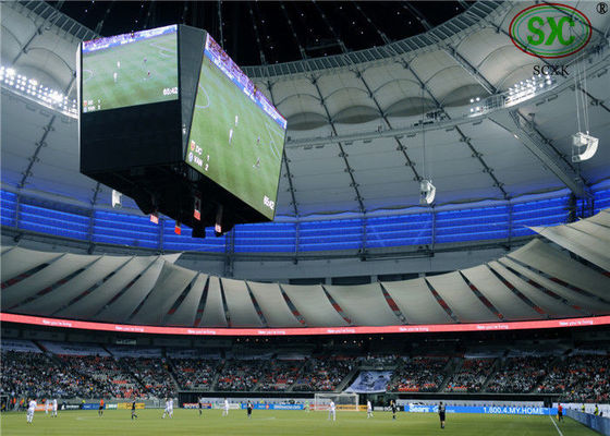 Buen precio El estadio de fútbol llevó control de los tableros de publicidad del perímetro P10 8000cd/㎡ WIFI en línea