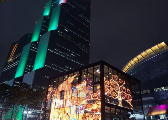 Buen precio Pantalla video transparente de la publicidad del 93% TL19.23 LED, exhibición llevada transparente ligera en línea