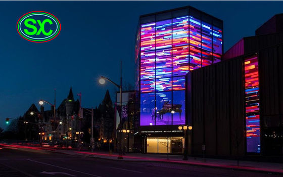 Buen precio Pantalla LED transparente P10.41 de color completo para fachada de vidrio del centro comercial En línea