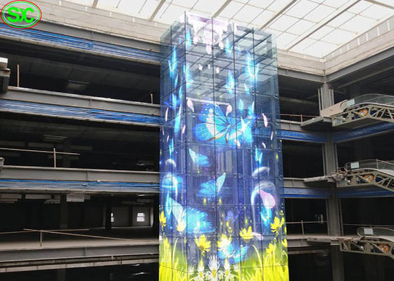 Pantalla llevada transparente interior 5000cd/m2 de P3.9 P7.8