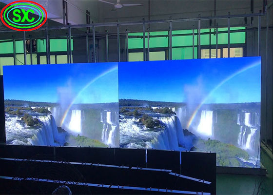 Ángulo de visión amplio Alquiler P1.923 1R1G1B Pantalla LED de color completo en interiores adecuada para centros comerciales y plazas