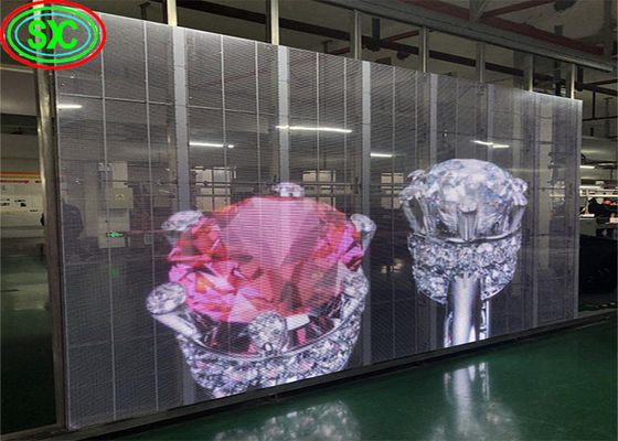 Buen precio P3.91mm-7.82mm Panes de pantalla LED transparentes de alto brillo a todo color en línea
