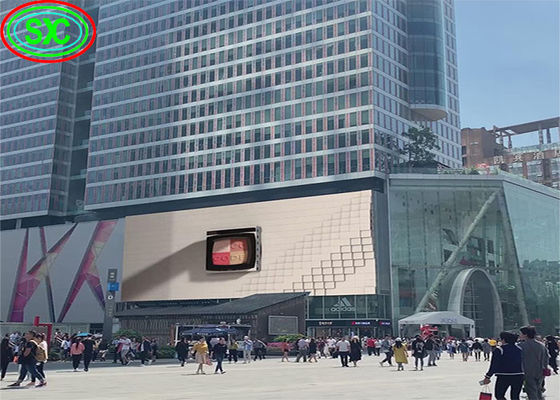 Buen precio P10 impermeable a todo color al aire libre del paso de píxel IP65 de la pantalla LED del edificio 10m m En línea