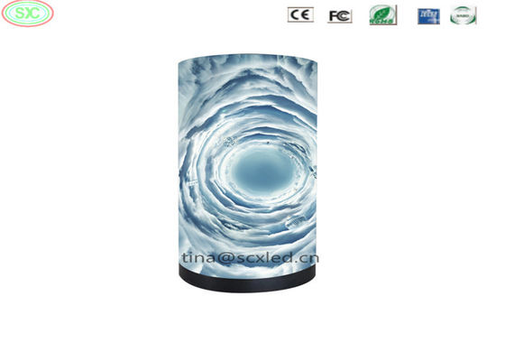 Buen precio Display LED de 360 grados de color completo Columna exterior Curva de pantalla Cartelera publicitaria en línea