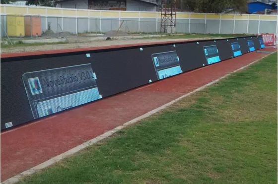 Buen precio Pedregal grande impermeable al aire libre de alta calidad del marcador LED del perímetro de la bandera de la publicidad del estadio P6 P8 P10 del campo de fútbol en línea