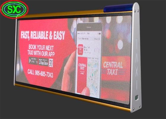 Buen precio Display LED de doble cara P5 de publicidad de techo de automóvil, cartel de taxi, pantalla LED superior en línea