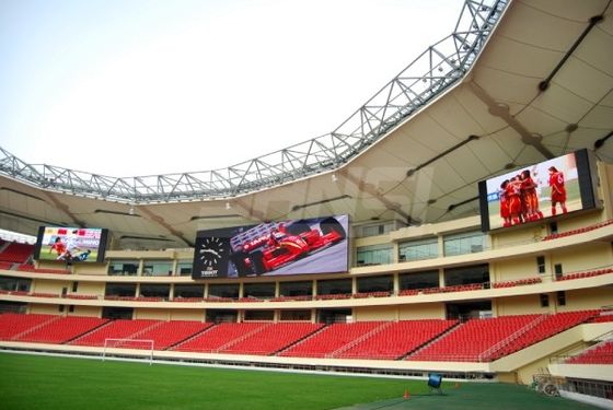 Buen precio Perímetro LED pantalla P5 P10 con gabinete de aluminio estadio de fútbol LED pantalla exterior para la publicidad en línea