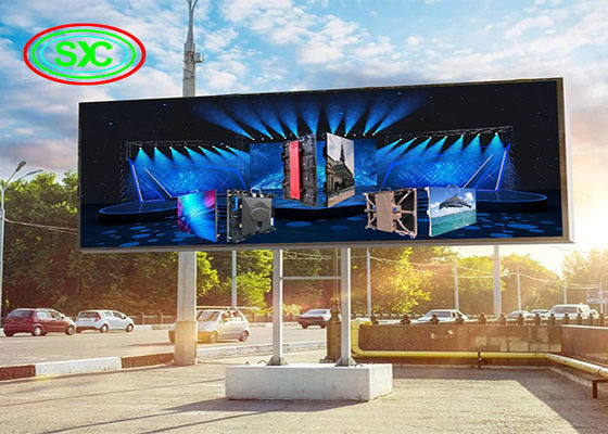 Buen precio p10 llevó la pared video que hacía publicidad de la columna al aire libre de la pantalla a todo color grande en línea