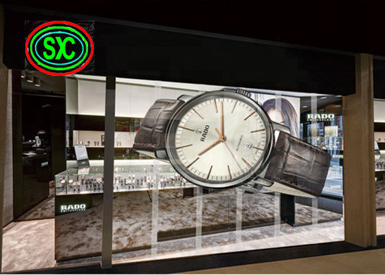 Buen precio Centro comercial en interiores Elevador Joyería Publicidad P3.91 Pantalla LED transparente en línea