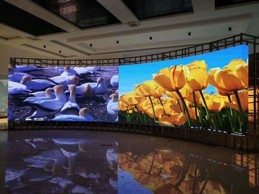 Buen precio Pantalla de LED de pared de video gigante P2 P3.91 Publicidad interior Caja curva de pantalla LED a todo color en interiores en línea