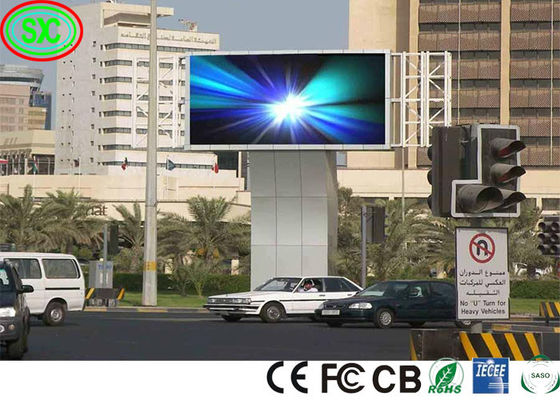 Buen precio El triángulo correcto al aire libre impermeable a todo color al aire libre del alto brillo P10 RGB llevó la pared video del gabinete de exhibición con CB del CE en línea