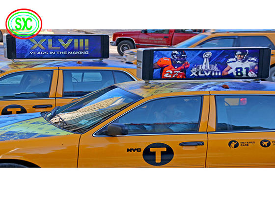 Pantalla de techo de taxi a todo color en exteriores