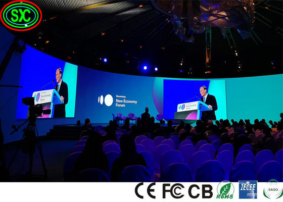 Buen precio MBI 5124 SMD1010 1300cd/M2 P3.91 Pantalla LED de escenario curvado con pantalla LED a todo color en línea
