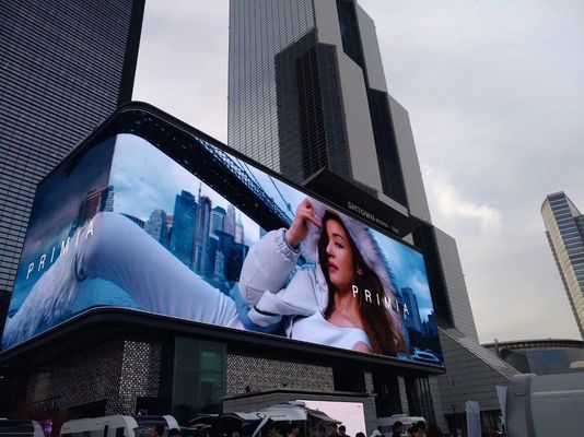 Buen precio P10 a prueba de agua para exteriores con pantalla de vídeo LED a todo color para publicidad 5000 cd / m2 Brillo en línea