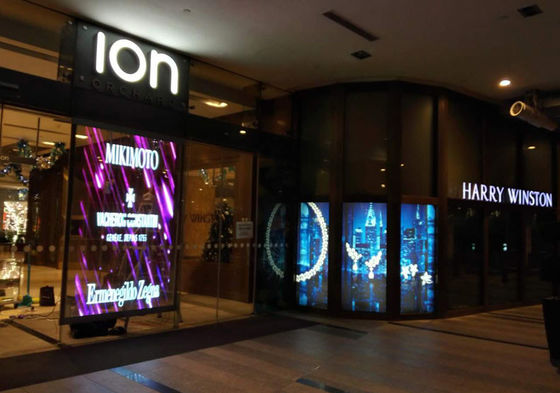 Buen precio Pantalla LED transparente al aire libre flexible de P10.42 5500cd/Sqm en línea