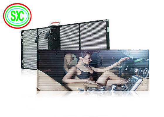 Buen precio HD Full Color Video Publicidad Led Screen G3.91-7.82 Ventana interior de vidrio transparente con pantalla LED en línea