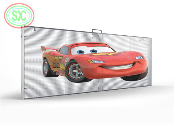 Material del gabinete Display LED transparente de aluminio con un promedio de 1000 horas sin fallas