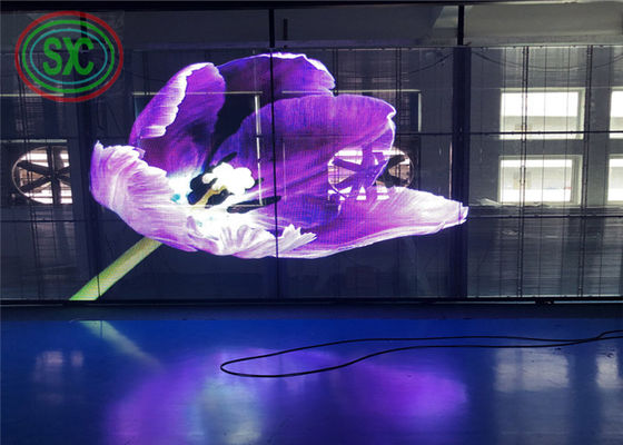 Buen precio Pantalla LED transparente con método de escaneo 1 por 4 y estándar de LED SMD2525 para un rendimiento de pantalla brillante en línea