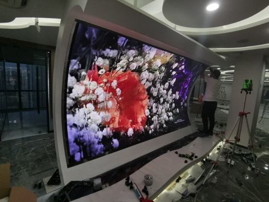 Buen precio Gabinete de alquiler grande de la pantalla P3 P3.9 P4.81, de 500X500m m o de 500x1000m m de la pantalla LED del fondo de etapa, frecuencia de actualización 1920hz en línea