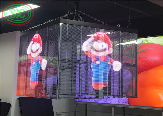 1R1G1B Pantalla LED transparente para cortinas IP43 62500 puntos/m2 Garantia de 3 años