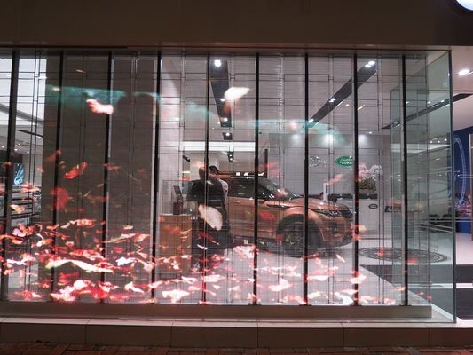 Buen precio Los centros comerciales muestran la publicidad de la exhibición llevada transparente interior llevada de la pared video P3.91 P7.81 500X 1000M M 1920HZ HD en línea