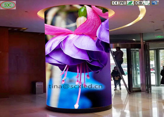 Buen precio Display LED de 360 grados de color completo Columna exterior Curva de pantalla Cartelera publicitaria en línea