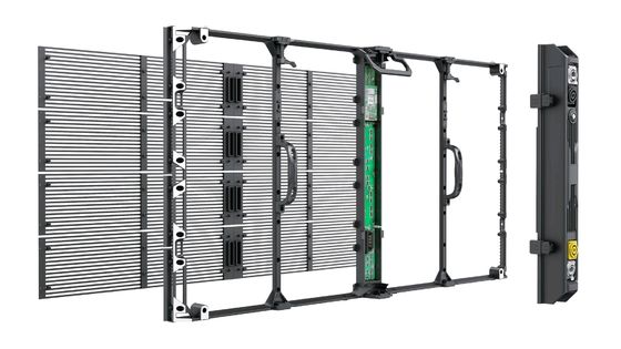 Buen precio Peso ligero G7.82-7.82 Cabinet de pantalla LED transparente 6.2kg Peso del módulo 0.2KG/PC Método de conducción Método de conducción en línea