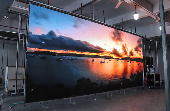 Buen precio Pantalla LED a color para interiores, P4, panel de pared LED para video en línea
