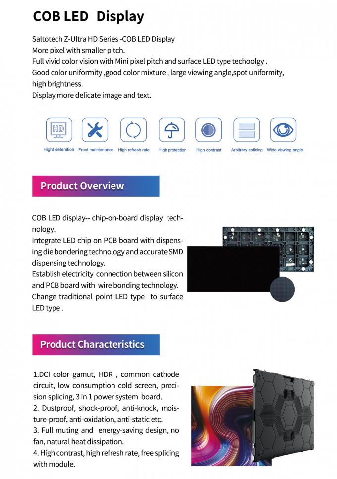 Sistema de control Nova Star 600*337.5mm Pantalla LED de aluminio fundido a presi&oacute;n para publicidad P0.9 P1.25 P1.56 16 9 1