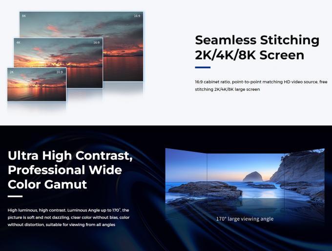 Sistema de control Nova Star 600*337.5mm Pantalla LED de aluminio fundido a presi&oacute;n para publicidad P0.9 P1.25 P1.56 16 9 4