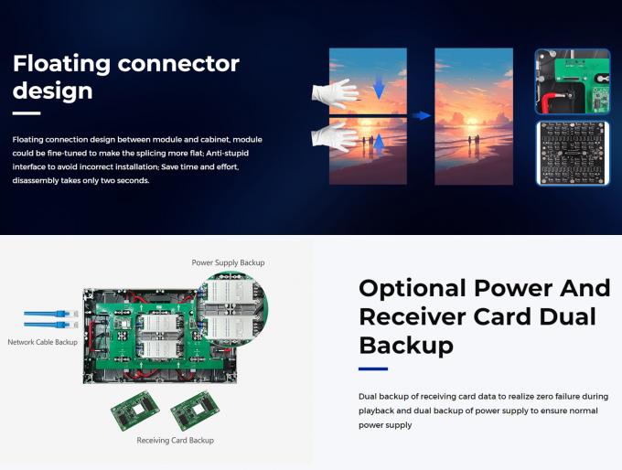 Sistema de control Nova Star 600*337.5mm Pantalla LED de aluminio fundido a presi&oacute;n para publicidad P0.9 P1.25 P1.56 16 9 6